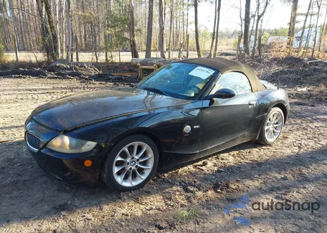 2005 BMW Z4 2.5I z USA, uszkodzony, nr VIN 4USBT33565LR70623
